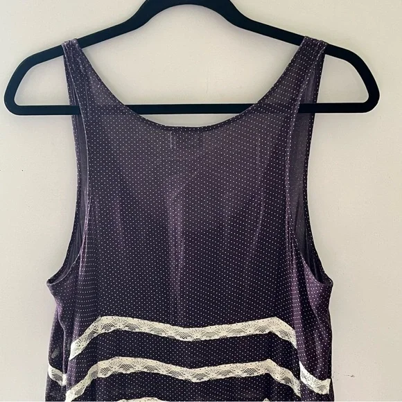 Woman’s Free People Purple Asymmetrical Ruffled Mini Dress - Picture 7 of 9
